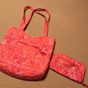 Vera Bradley Hope Toile Medium Tote and Wallet